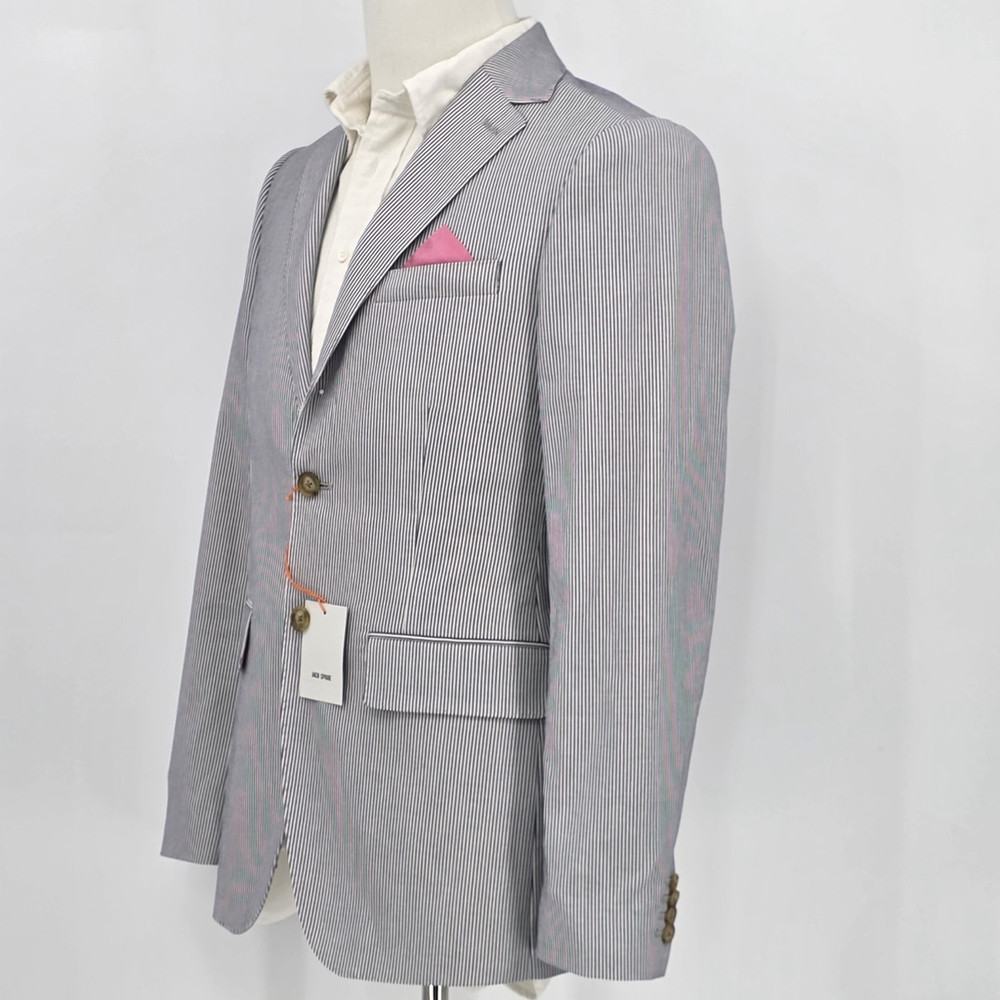 Quiet Luxury Jack Spade Seersucker Benton Suit Jacket Men’s 36 Stripe NWT $698 - Picture 6 of 16